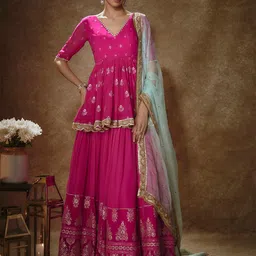 Renee Label Women Embroidered Sequinned Ready to Wear Lehenga & Blouse With Dupatta-picture-22