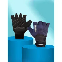 Vector X Rebel Unisex Gym Gloves for Training and Workout Navy image 1