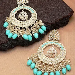 Shining Diva Women Gold-Plated Classic Drop Earrings-image-24
