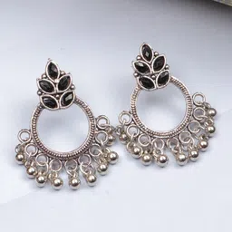 Crunchy Fashion Silver-Plated  Classic Chandbalis Earrings-picture-27
