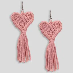 AQUASTREET Silver-Plated Heart Shaped Drop Earrings image 2