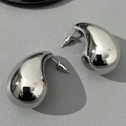 Krelin Silver-Plated Teardrop Shaped Stud Earrings-picture-38