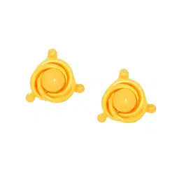 BHIMA 22K BIS Hallmark (916) Yellow Gold Rosette Stud Earrings For Kids-picture-6