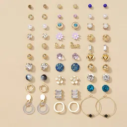 Jewels Galaxy Set Of 30 Contemporary Studs Earrings-picture-29