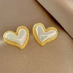 ISHKAARA Crystals Heart Shaped Studs Earrings-picture-11