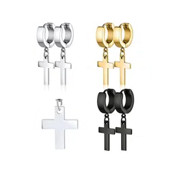 KARISHMA KREATIONS Men Set Of 3 Circular Hoop Earrings-picture-33