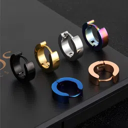 KARISHMA KREATIONS Pack Of 5 Contemporary Hoop Earrings-picture-35