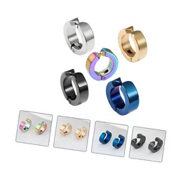 KARISHMA KREATIONS Men Set Of 10 Circular Hoop Earrings-picture-38