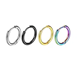 KARISHMA KREATIONS Set Of 3 Stainless Steel Contemporary Studs Earrings-picture-40