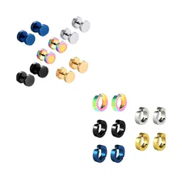 KARISHMA KREATIONS Set Of 10 Gold Plated Circular Earrings-picture-39