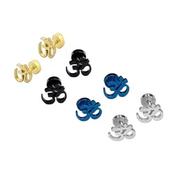 KARISHMA KREATIONS Men Set Of 4 Stainless Steel Studs-picture-13