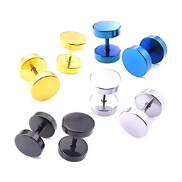 KARISHMA KREATIONS Unisex Set Of 4 Geometric Studs Earrings-image-93