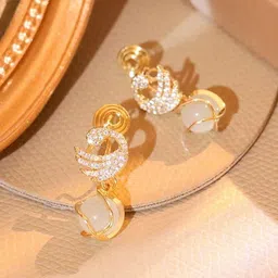 Celestique Contemporary Pearls Drop Earrings-image-10