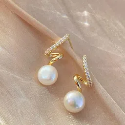 Celestique Stone Studded Contemporary Drop Earrings-picture-13