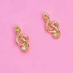 Estele Gold-Plated Contemporary Studs Earrings-image-54