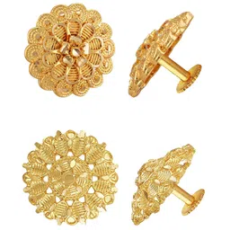 Vighnaharta Set Of 2 Gold Plated Studs-picture-22