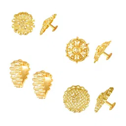 Vighnaharta Set Of 4 Gold-Plated Earrings-picture-19