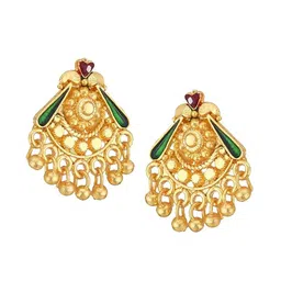 Vighnaharta Gold-Plated Contemporary Studs Earrings-image-79