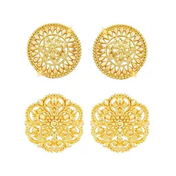 Vighnaharta Set Of 2 Gold-Plated Contemporary Studs-picture-37