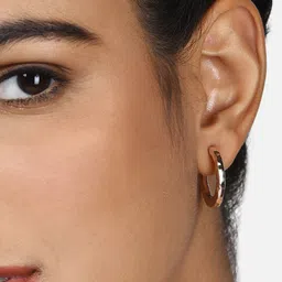 AMI Rose Gold Contemporary Studs Earrings-image-99