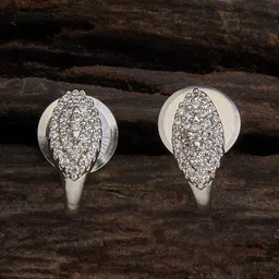 Kushal's Fashion Jewellery Rhodium-Plated Cubic Zirconia Studded Contemporary Studs-picture-25