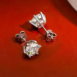 Yellow Chimes Silver-Plated 925 Sterling Silver Contemporary Studs Earrings-image-83