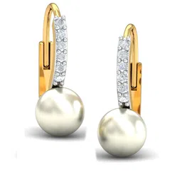 KUBERBOX 18KT Gold Diamond Hoop Earrings- 1.9 gm-picture-50