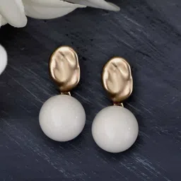 Bellofox Gold-Toned Gold-Plated Beaded Drop Earrings-picture-21