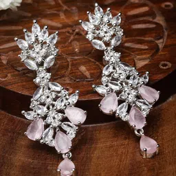 Kennice Rhodium-Plated Spiked Drop Earrings-picture-12