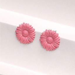 DressBerry Gold Toned & Pink Gold Plated Studs Earrings-image-101