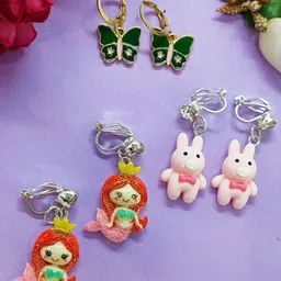 FEMMIBELLA Set Of 3 Quirky Hoop Earrings-picture-31