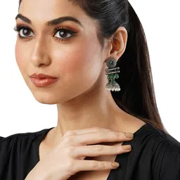 Anouk Gold-Toned Gold-Plated Contemporary Jhumkas-picture-10