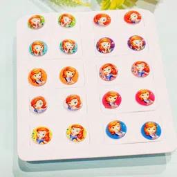 FEMMIBELLA Set of 10 Barbie Circular Studs Earrings-picture-27