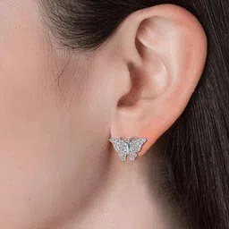 Shining Diva Fashion Silver-Plated Crystals Studs Earrings-picture-30