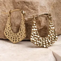 XPNSV Gold-Plated Hoop Earrings-image-35