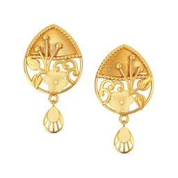 Joyalukkas Girls 22KT Gold Floral Drop Earrings-picture-28