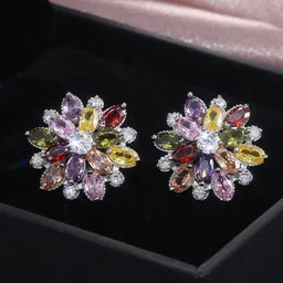 Jewels Galaxy Floral Studs Earrings-picture-14