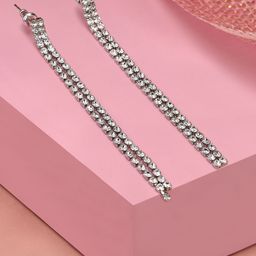 Accessorize London Women Crystal Cupchain Slinky Drop Earring-picture-43