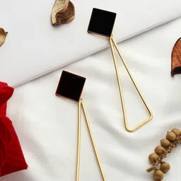 VENI Gold-Plated Contemporary Drop Earrings-picture-17