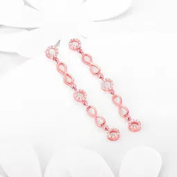 GIVA Rose Gold-Plated Contemporary Drop Earrings-picture-58