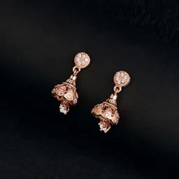 GIVA 925 Sterling Silver Rose Gold Plated Pretty Little Jhumki-picture-38