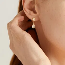 MINUTIAE Gold-Plated Contemporary Drop Earrings-picture-2