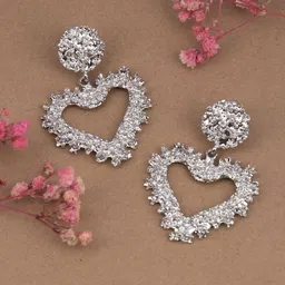 Arendelle Silver-Toned Contemporary Drop Earrings-picture-17