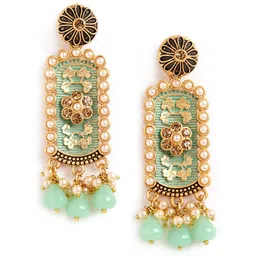HOT AND BOLD Gold-Plated Contemporary Drop Earrings-picture-16