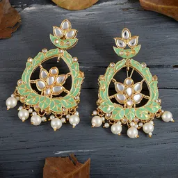 DASTOOR Brass-Plated Contemporary Drop Earrings-picture-39