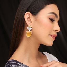 Priyaasi Silver-Plated Contemporary Drop Earrings-picture-37