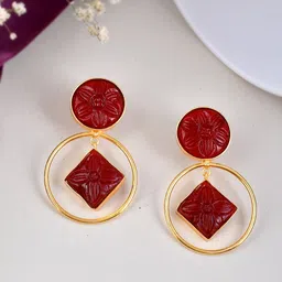 Silvermerc Designs Gold-Plated Contemporary Drop Earrings-picture-11