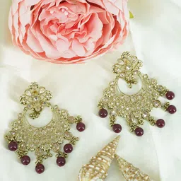 GRIIHAM Gold-Plated Contemporary Chandbalis Earrings-image-31