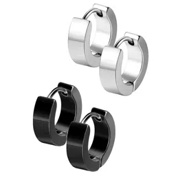 KARISHMA KREATIONS Men Set Of 2 Contemporary Hoop Earrings-picture-31
