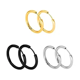 KARISHMA KREATIONS Set Of 3 Contemporary Hoop Earrings-picture-27